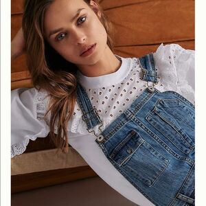 NWT Anthropologie Caty Ruffled Eyelet Blouse XL  B-1149